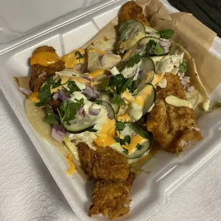 Fried fish tacos