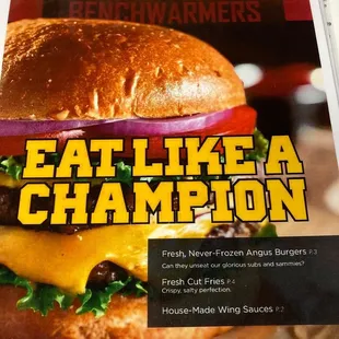 Cheese Burgers the best.