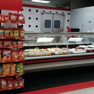 a view of a deli counter in a grocery store