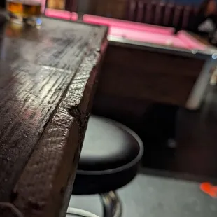 Notches for pool sticks