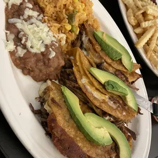 Quesabirria taco meal