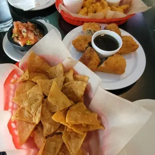 Hands down best Pico de Gallo, Italian beef egg rolls wisconsin cheese curds