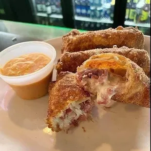 Homemade Reuben Eggrolls