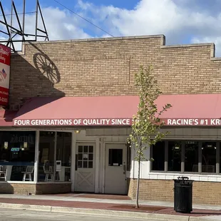 the front of the building