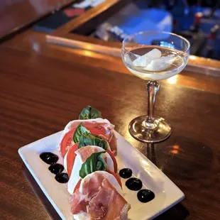 Caprese with prosciutto added