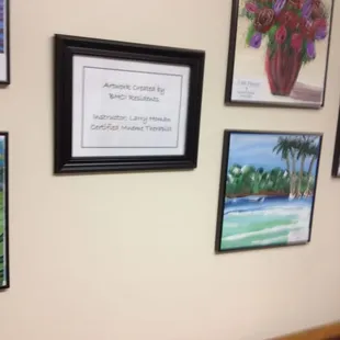 Resident art on display.