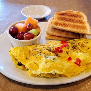 Turkey Egg Omelet  Fresh fruit  White toast