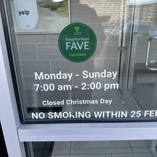 Entrance Hours