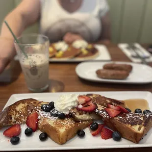 French toast &amp; an iced caramel coffee with baileys