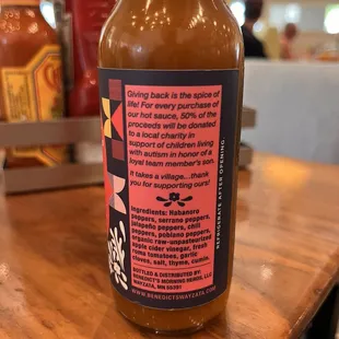 Their own hot sauce with their mission (which I love)