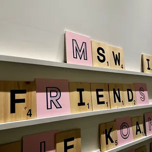 Cute scrabble wall