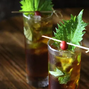 Summer Echoes - Plum wine, yuzu juice, shiso leaf, pickled plum