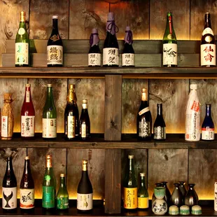 Selection of 25 different craft sake