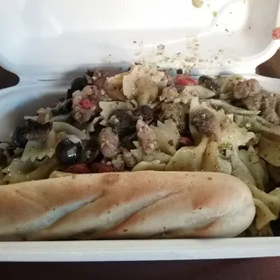 a sandwich in a styrofoam container