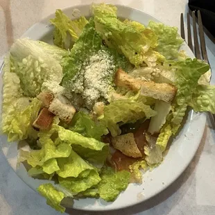Salad with Italian dressing great!
