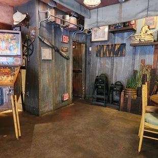 Indiana Jones pinball machine and seating