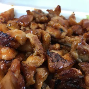a close up of a plate of food