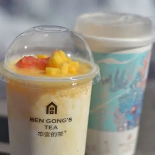 Red Bean Sago Milk Tea ( R ) (R)