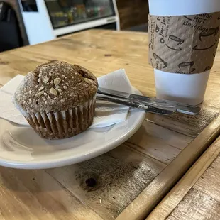 Pumpkin muffin and brew