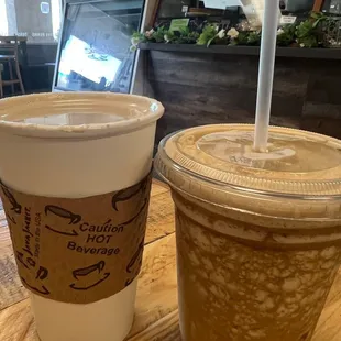Bananas Fosters Latte and Bananas Foster Freeze