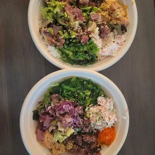 Delicious poke bowls, large size (3 proteins)