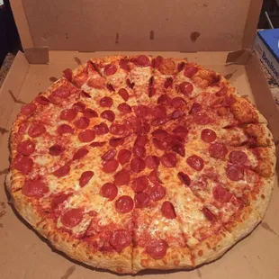The biggest pizza. Decently good too!
