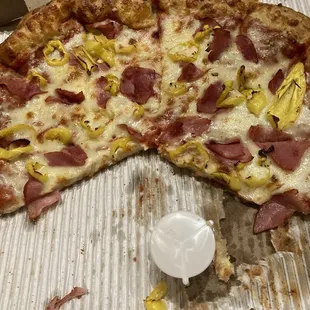 Sub par pizza.  So sad.