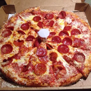 Pepperoni with Parmesan crust