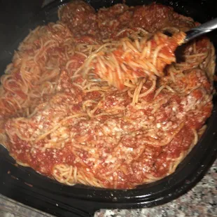 Angel hair with marinara