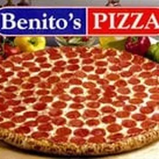 a large pepperoni pizza