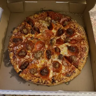 a pizza in a box