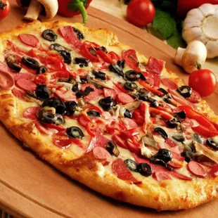 pizza, food