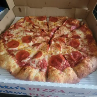 This pizza would have been fine, except we ordered a thin crust, which this isn't