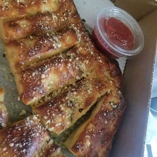 Burnt plain breadsticks