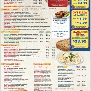 Pizza Menu