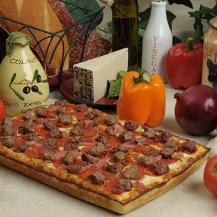 pizza, food