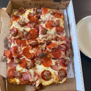 Large deep dish meaty