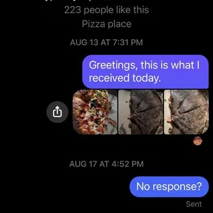 Facebook correspondence