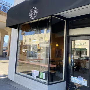 Outside, corner spot.