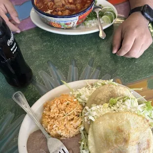 Chicken 2 Piece Gorditas and menudo