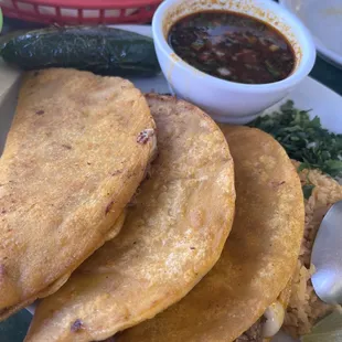 Birria Taco Plate w/ grilled jalapeño!