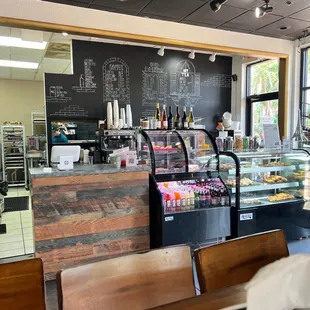 Order counter with menu.