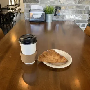 Cappuccino and a warm croissant