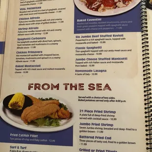 a menu for a restaurant