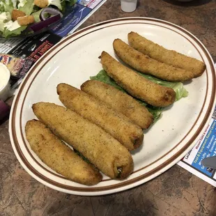 Deep fried pickles