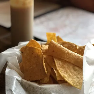 Complimentary chips and salsa