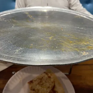 Grease from bottom of pizza