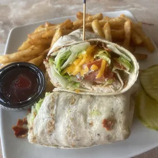 Chicken bacon ranch wrap!!!