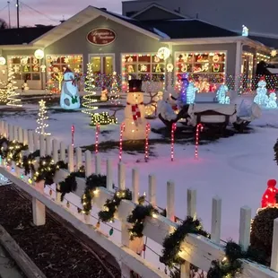 The beautiful Christmas decor.