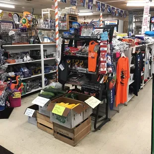 a variety of items in a store